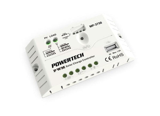 Local Kiwi Deals Electronics POWERTECH 10A PWM Solar Charge Controller 12/24V with USB