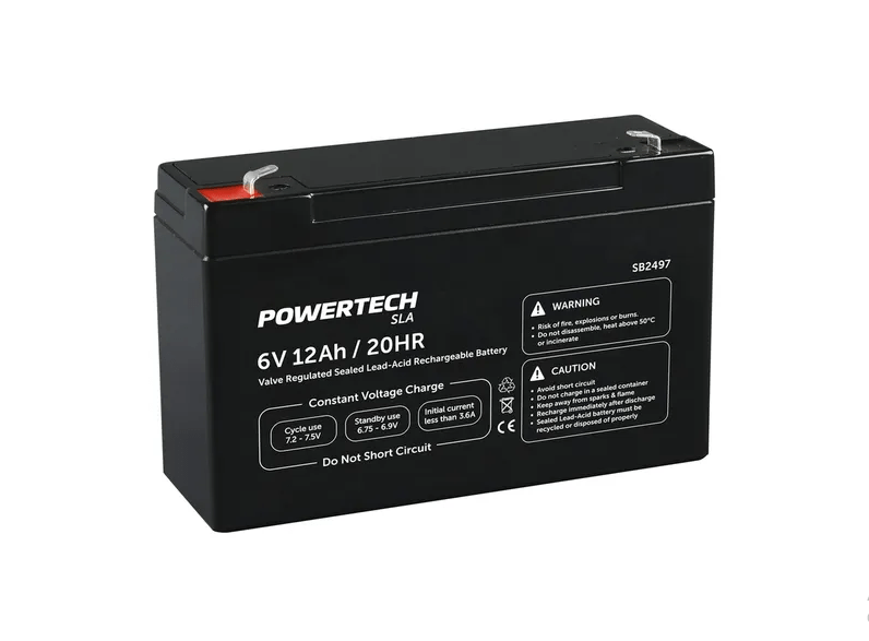 Local Kiwi Deals Electronics Powertech 6V 12Ah SLA Battery SB2497