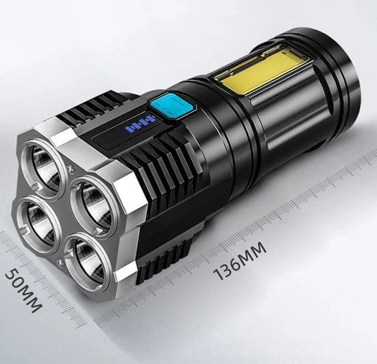 Local Kiwi Deals Electronics USB Charge Flashlight (Hy-912) High power OSL + COB Work Light 4 Modes