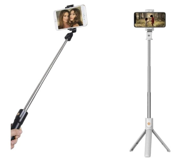 Local Kiwi Deals Foldable Bluetooth Selfie Stick With Remote Control - White