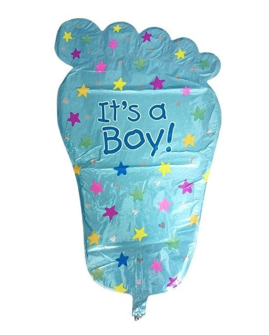 Local Kiwi Deals Foot-shaped It's A Boy! Foil Balloon Large 70 x 42cm - 5pk
