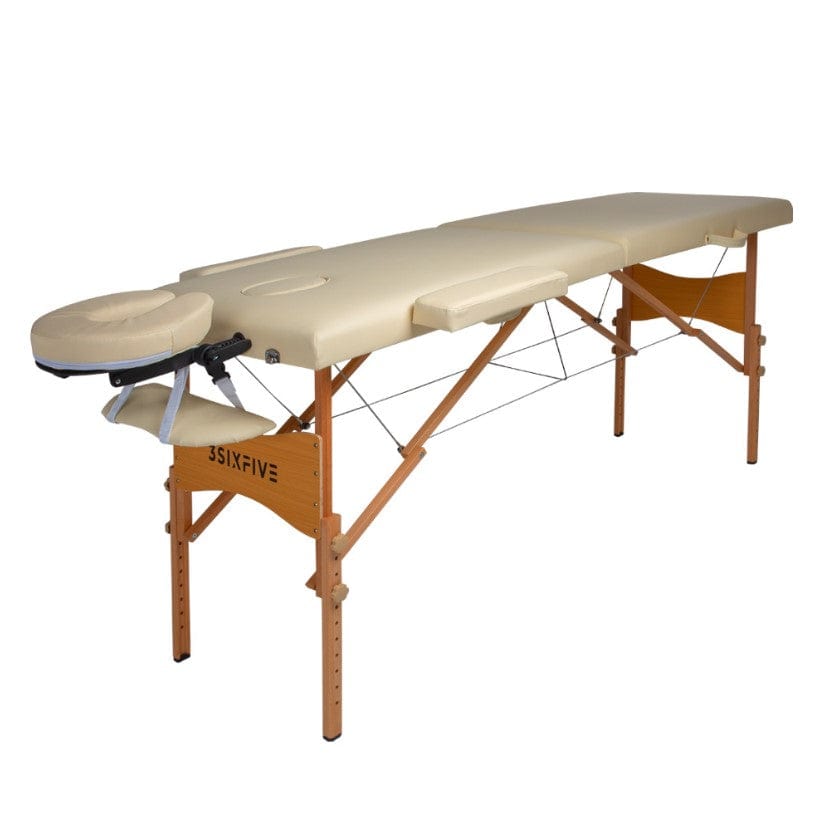 Local Kiwi Deals Furniture and Woodenware 3SIXFIVE Massage Table Wooden - Cream
