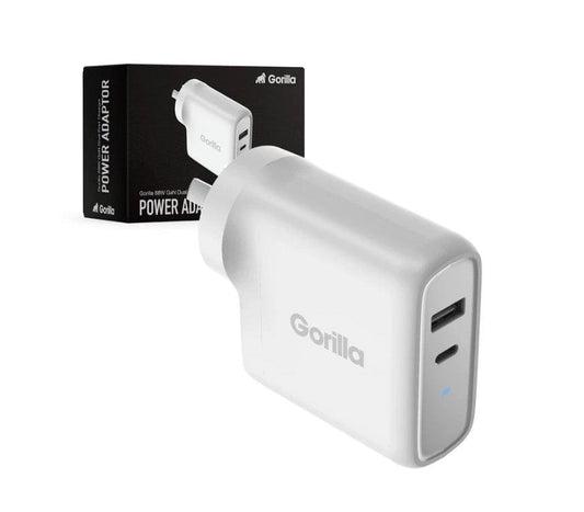 Local Kiwi Deals Gorilla 68W GaN Dual Port Charger Power Adaptor