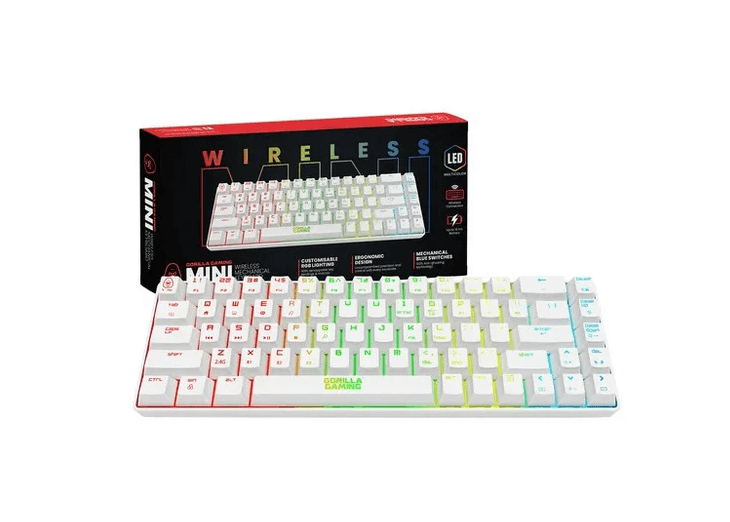 Local Kiwi Deals Gorilla Gaming Mini Wireless Mechanical Keyboard - White