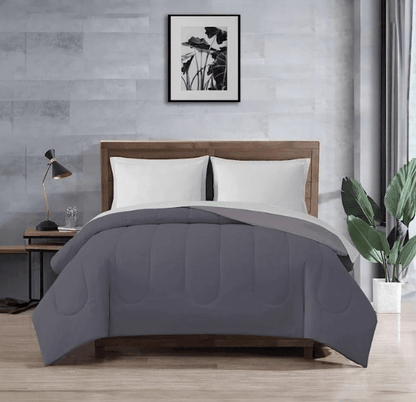 Local Kiwi Deals Grey/Silver - SG/KSG Galaxy Plain Dyed Reversible Comforter Assorted