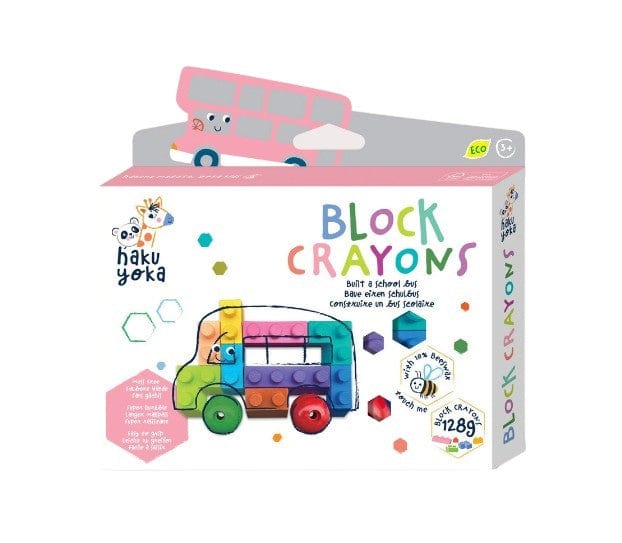 Local Kiwi Deals Haku Yoka: Block Crayons - School Bus