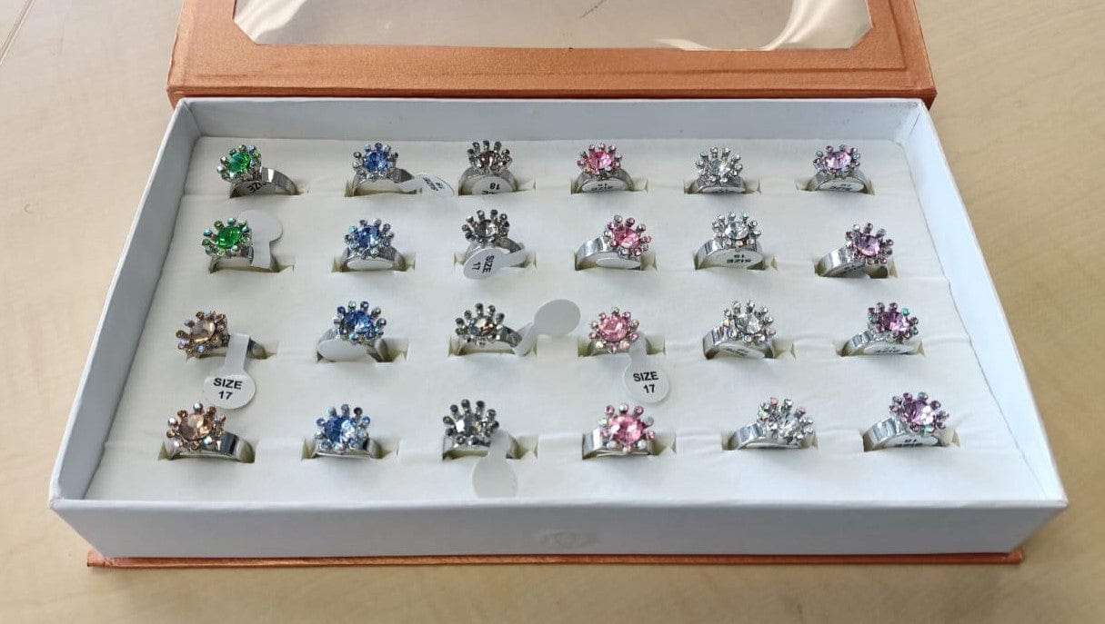 Local Kiwi Deals Health & Beauty 24pcs Artificial Round Rings Stainless Steel Assorted