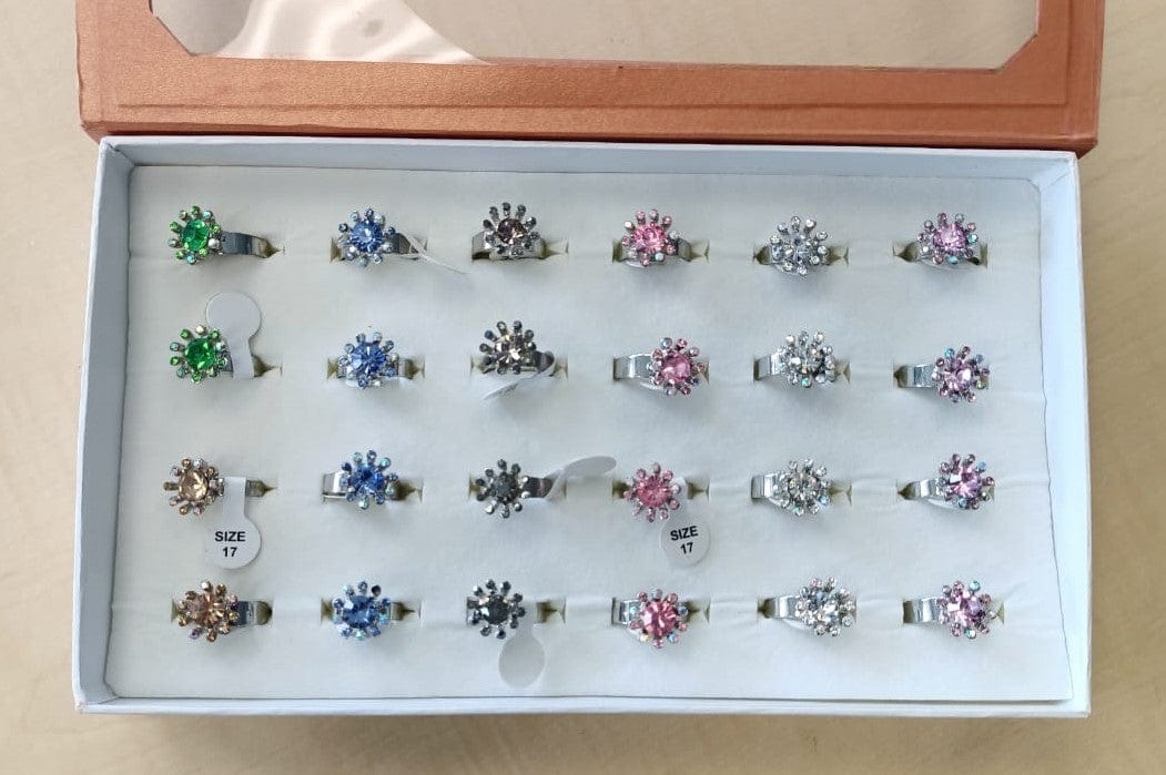 Local Kiwi Deals Health & Beauty 24pcs Artificial Round Rings Stainless Steel Assorted