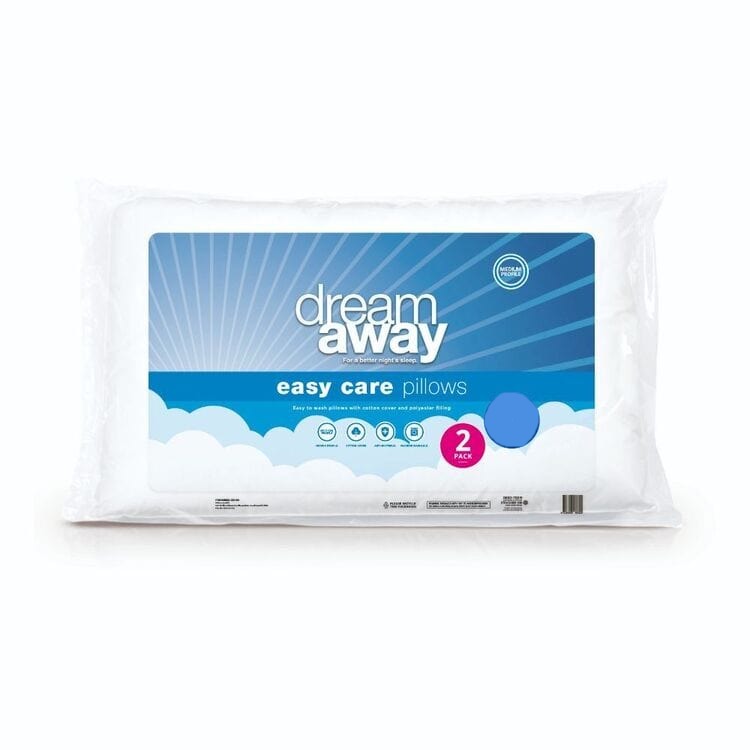 Local Kiwi Deals Homeware Dream Away Easy Care Firm Pillow 2 Pack White Standard