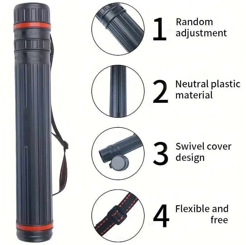 Local Kiwi Deals Homeware Plastic Storage Tube Black 8cm