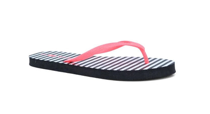 Local Kiwi Deals Homeware Stripes Jandals (BLACK WHITE)