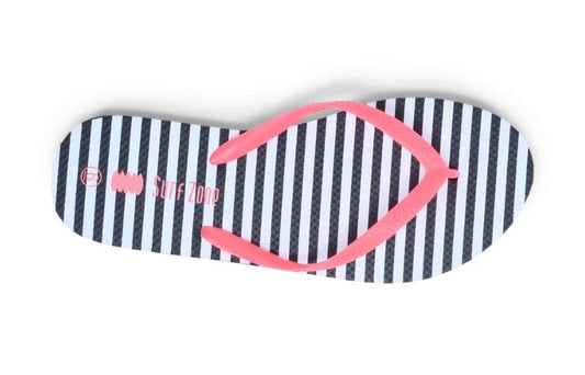 Local Kiwi Deals Homeware Stripes Jandals (BLACK WHITE)