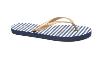 Local Kiwi Deals Homeware Stripes Jandals (NAVY WHITE)