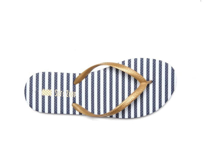 Local Kiwi Deals Homeware Stripes Jandals (NAVY WHITE)
