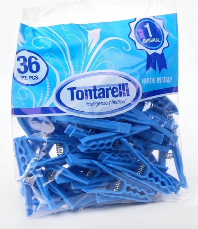 Local Kiwi Deals Homeware Tontarelli Clothes Pegs Blue 36pk MADE IN ITALY