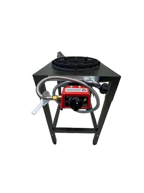 Local Kiwi Deals Kitchen Appliances Burner on Stand LARGE Wok Gas Cooker 1 Gas Stove with steel hose (BLACK)