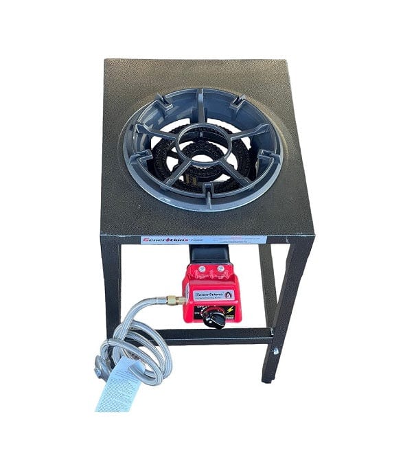 Local Kiwi Deals Kitchen Appliances Burner on Stand LARGE Wok Gas Cooker 1 Gas Stove with steel hose (BLACK)