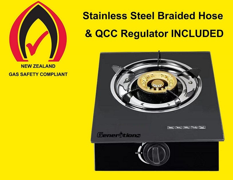 Local Kiwi Deals Kitchen Appliances Single Burner Auto Ignition Tempered Glass Panel Gas Stove GQ31-2