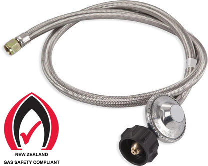 Local Kiwi Deals Kitchen Appliances STEEL HOSE G202RBP Double Burner Gas Cooker Tempered Glass Panel Gas Stove