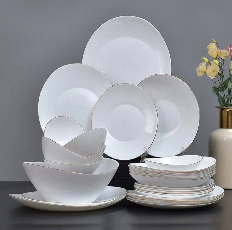 Local Kiwi Deals Kitchen & Dining BESTWAY Opalware Oyster Shell White Dinner Set - 27PCS
