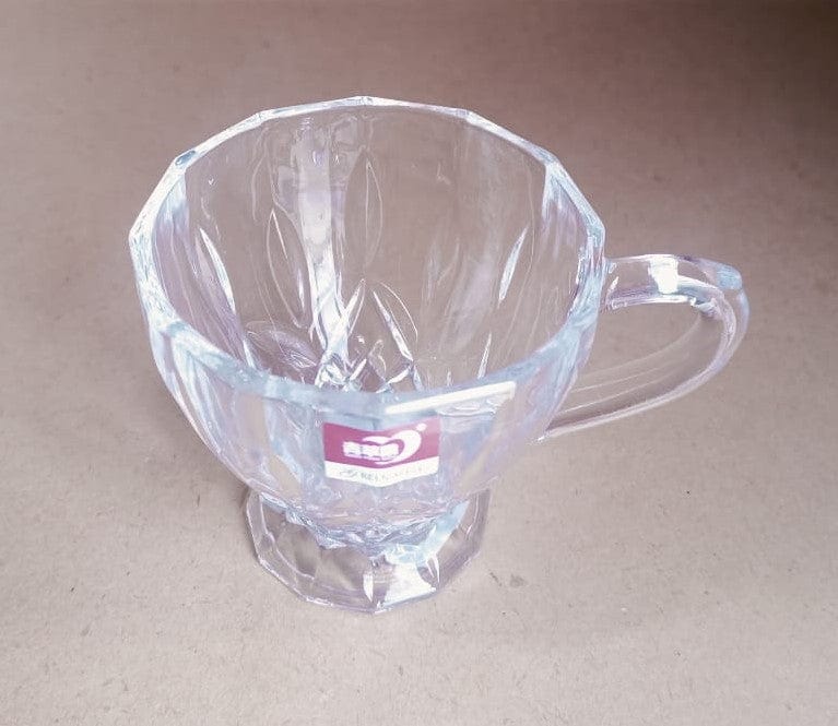 Local Kiwi Deals Kitchen & Dining DELI GLASSWARE CRYSTAL CLEAR GLASS CUP WITH SOLID HANDLE 170ML