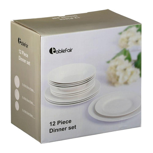Local Kiwi Deals Kitchen & Dining Tablefair White Dinnerset 12pc
