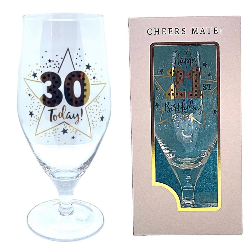 Local Kiwi Deals Kitchen Happy 21’st Birthday Wine Glass for Different Ages and Messages Gift Pack