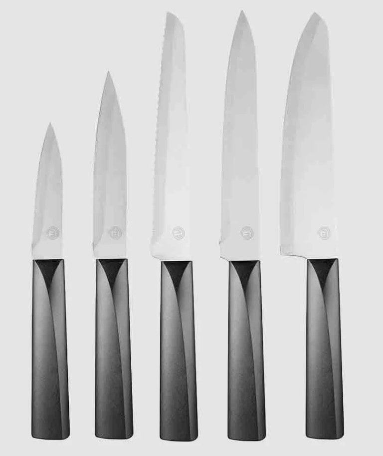 Local Kiwi Deals Kitchen Knives MasterChef Kitchen Knife Set 6 Piece With Cap and Bristles Knife Block