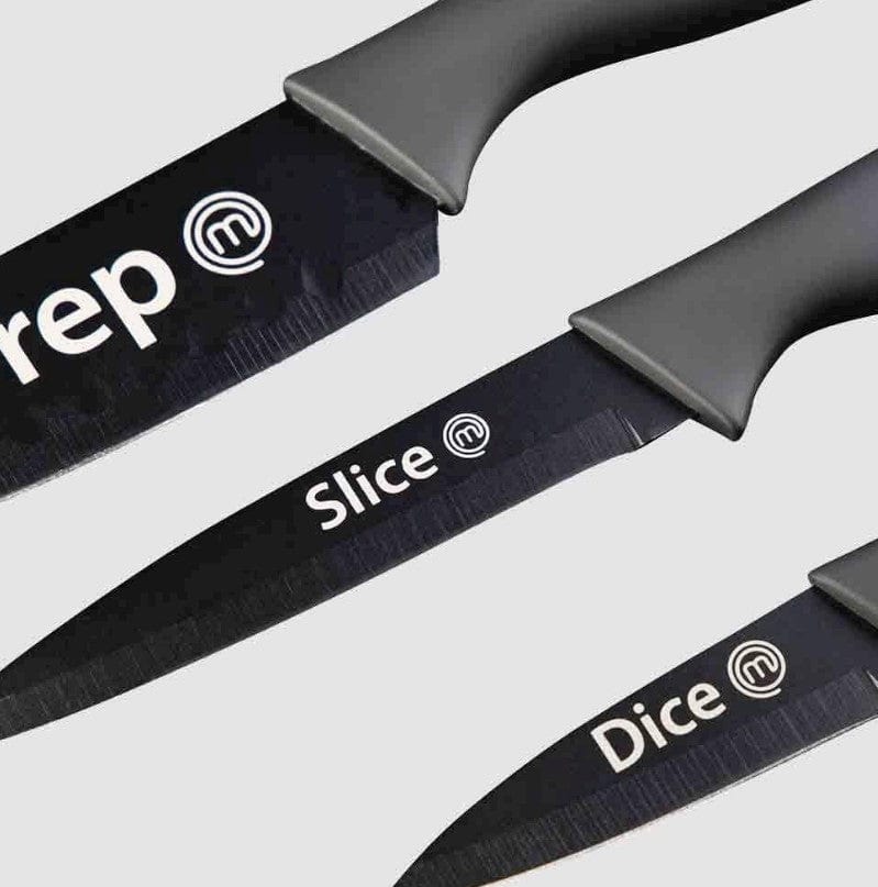 Local Kiwi Deals Kitchen Knives MasterChef Kitchen Knife Set Black 3 Piece