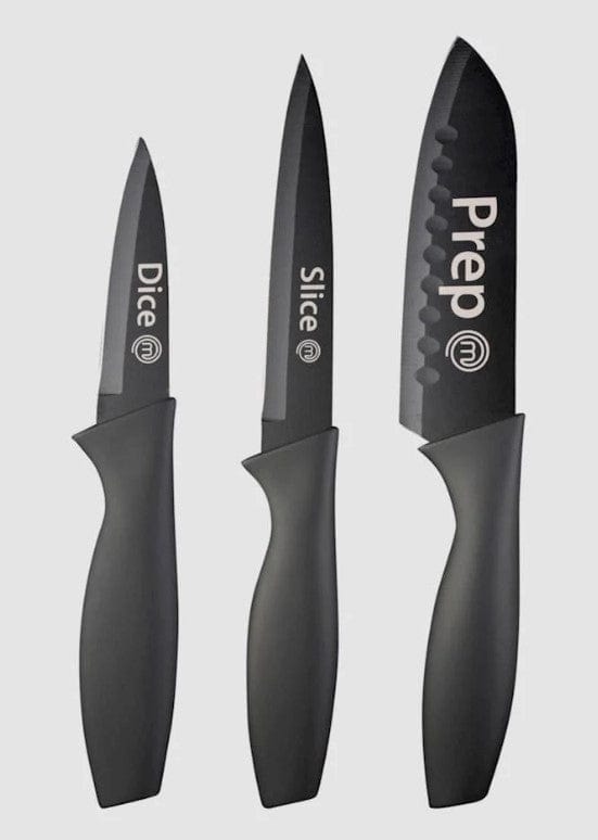 Local Kiwi Deals Kitchen Knives MasterChef Kitchen Knife Set Black 3 Piece