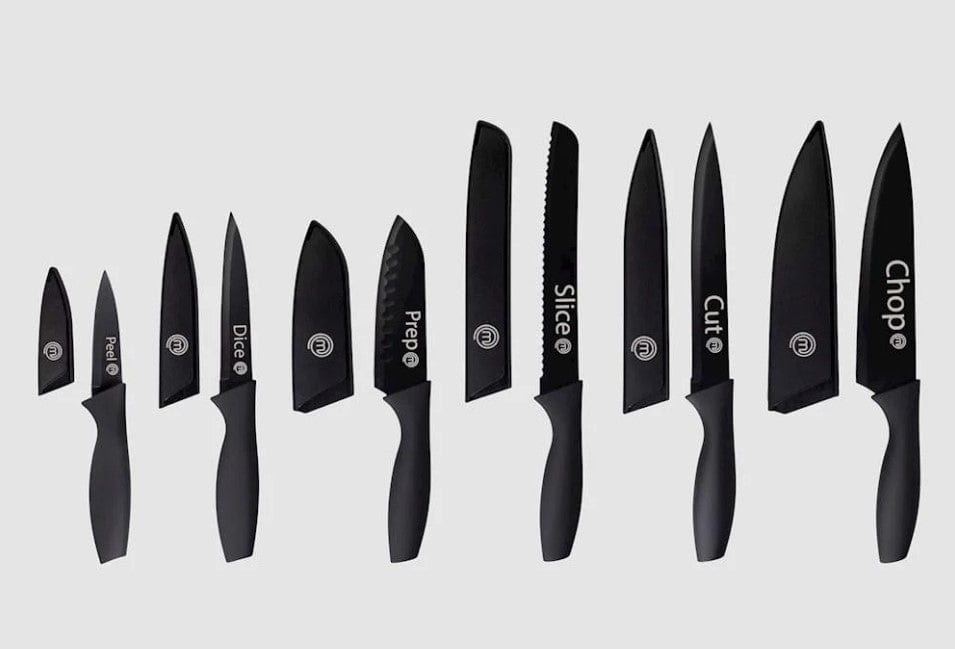MOSTA 6 Pieces Ceramic Knife Set with Knife Block Holder ，Chef knife，Bread  knife, Slice knife