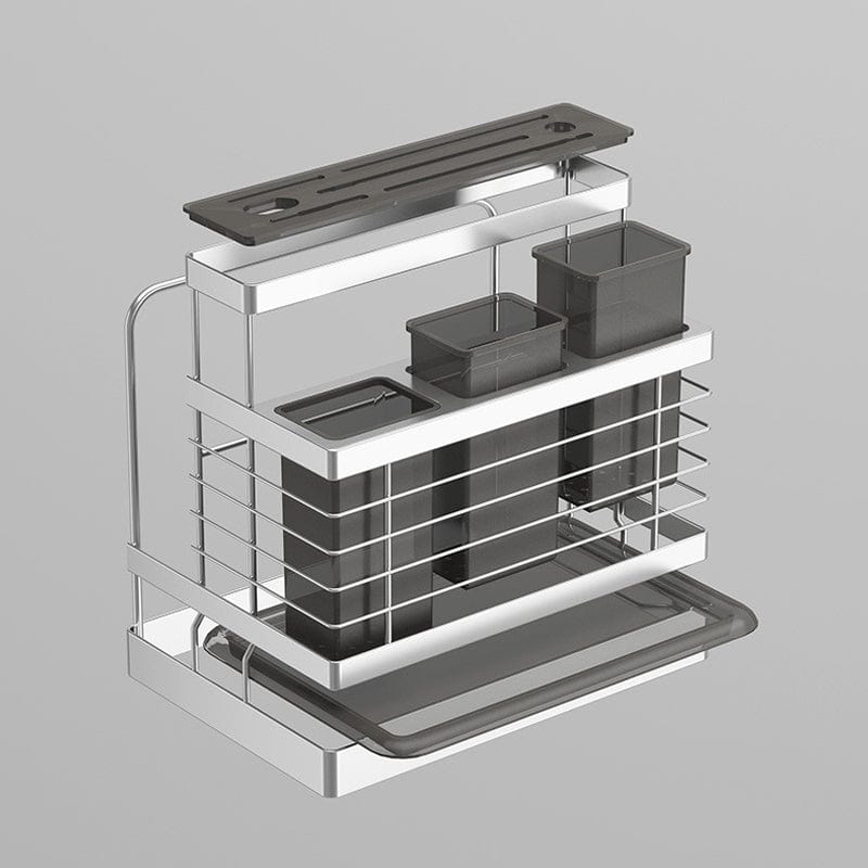 Local Kiwi Deals KITCHEN ORGANISERS 3-in-1 Stainless Steel Kitchen Sink Stand Storage Rack
