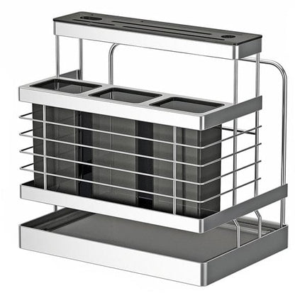 Local Kiwi Deals KITCHEN ORGANISERS 3-in-1 Stainless Steel Kitchen Sink Stand Storage Rack