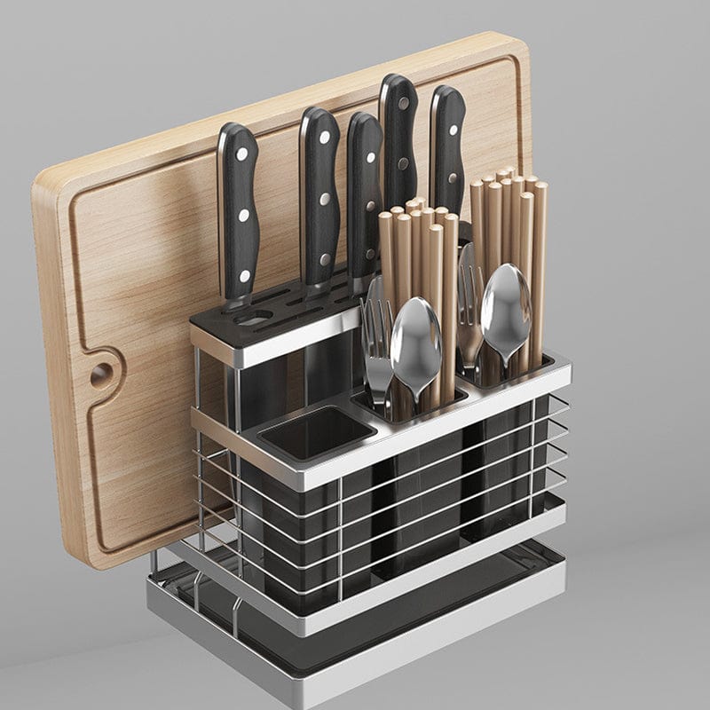 Local Kiwi Deals KITCHEN ORGANISERS 3-in-1 Stainless Steel Kitchen Sink Stand Storage Rack