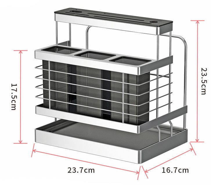 Local Kiwi Deals KITCHEN ORGANISERS 3-in-1 Stainless Steel Kitchen Sink Stand Storage Rack