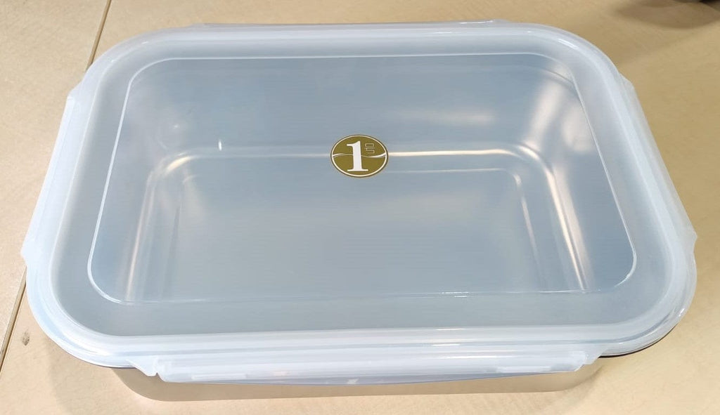 Local Kiwi Deals KITCHEN ORGANISERS 9L STAINLESS STEEL CONTAINER WITH LID — RECTANGLE