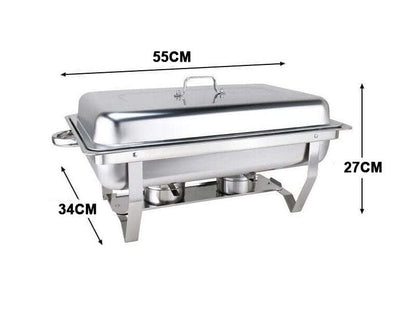 Local Kiwi Deals KITCHEN ORGANISERS CHAFING DISH FOOD WARMER STAINLESS STEEL HEAVY GUAGE 9.5L SINGLE & DOUBLE