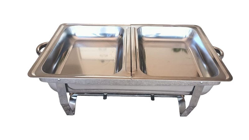 Local Kiwi Deals KITCHEN ORGANISERS DOUBLE CHAFING DISH FOOD WARMER STAINLESS STEEL HEAVY GUAGE 9.5L SINGLE & DOUBLE