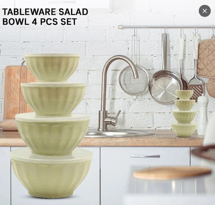 Local Kiwi Deals KITCHEN ORGANISERS Tableware Salad Bowl 4 Pcs Set