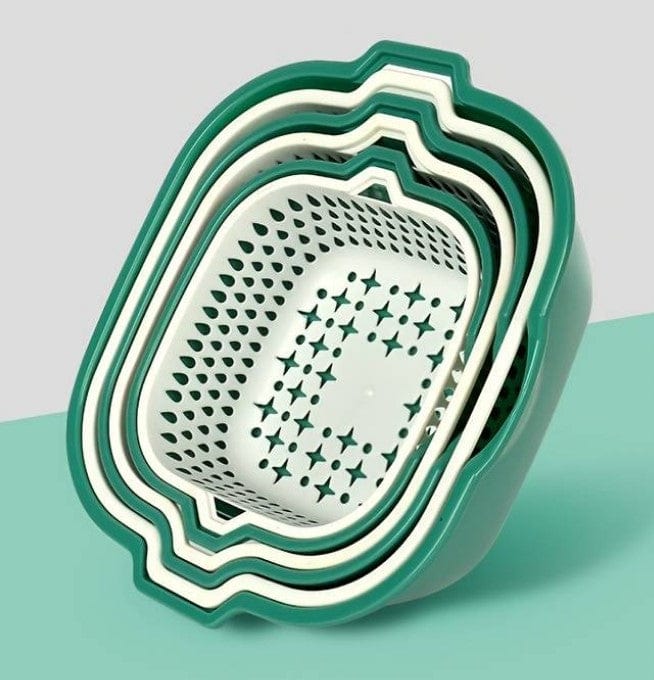Local Kiwi Deals Kitchen Organizers GREEN 6pcs Set Kitchen Strainer Draining Basket