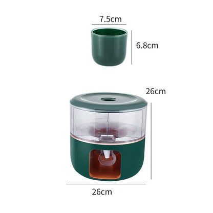 Local Kiwi Deals Kitchen Organizers Three-Compartments Rotating Drink Dispencer - Green