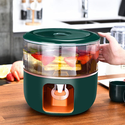 Local Kiwi Deals Kitchen Organizers Three-Compartments Rotating Drink Dispencer - Green