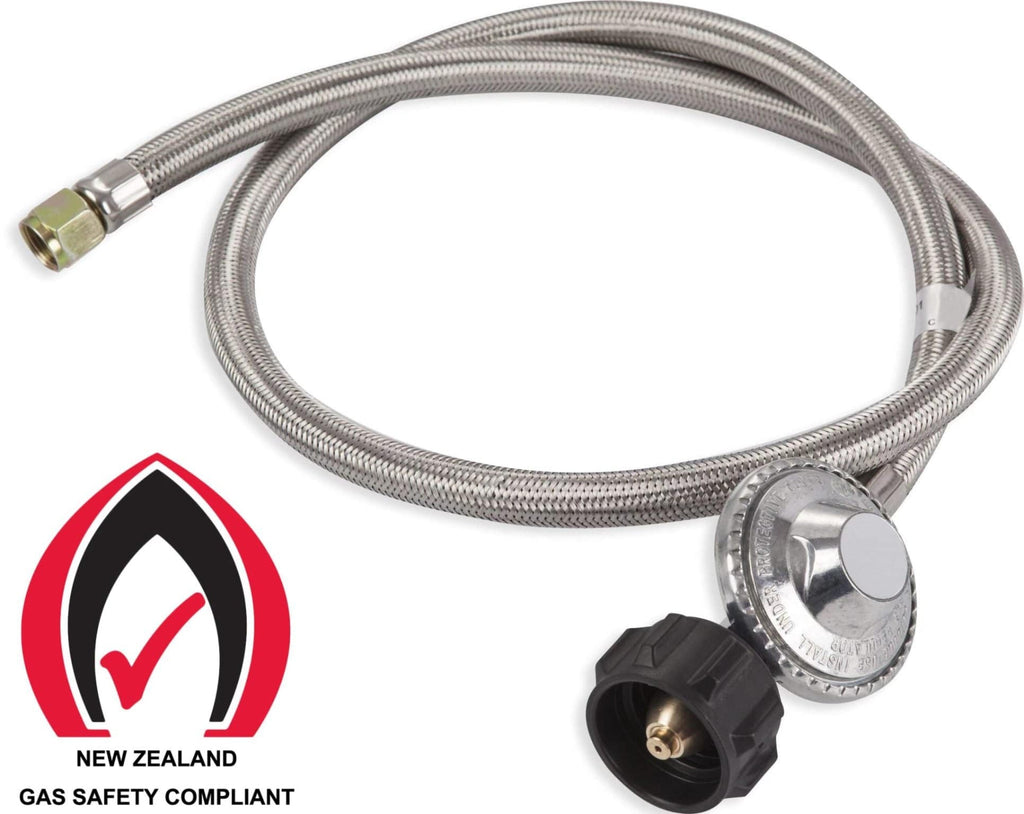 Local Kiwi Deals Kitchen STEEL HOSE HT-C-0003 Cast Iron Two Ring LPG Gas Stove Cooker NZ Approved