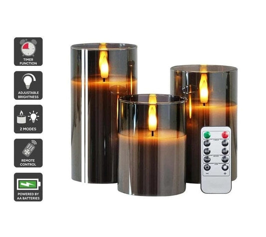 Local Kiwi Deals LED Flameless Candles with Remote Control (3 Pack)