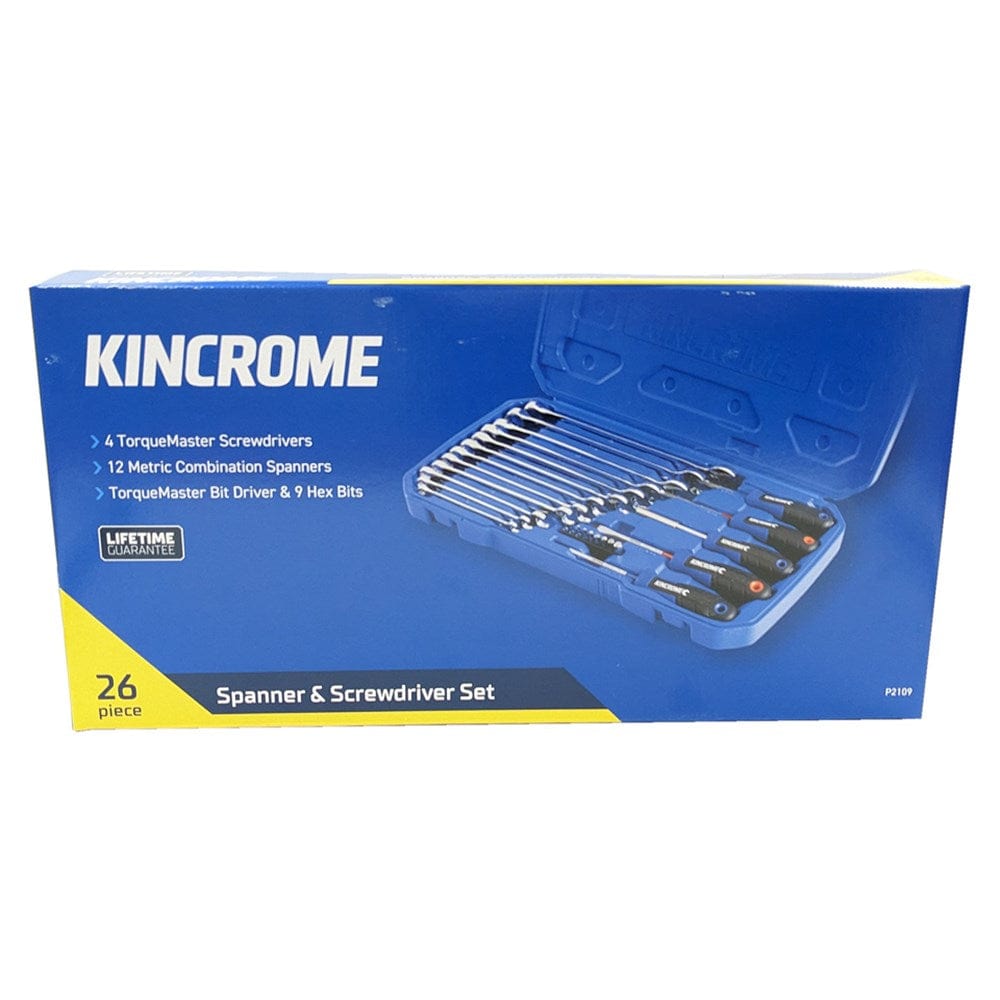Local Kiwi Deals Local Kiwi Deals Default Kincrome Spanner & Screwdriver Set Metric 26 Piece