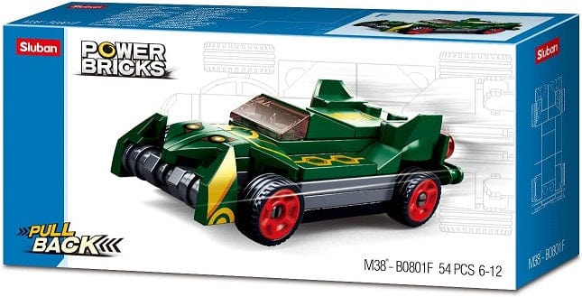 Local Kiwi Deals M38-B0801F Sluban Power bricks Pull Back Car M38-B0801 (ASSORTED)