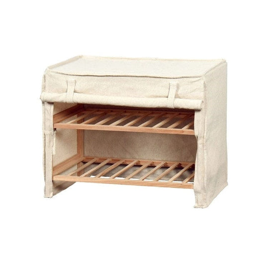 Local Kiwi Deals Malibu Storage 2 Shelf Shoe Rack Natural (490 x 275 x 630mm)