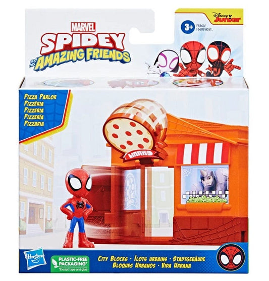 Local Kiwi Deals Marvel Spidey And His Amazing Friends City Blocks - Pizza Parlor