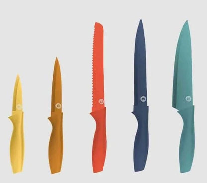 Local Kiwi Deals MasterChef Kitchen Knife Set With Blade Covers 5 Piece