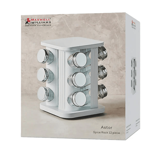 Local Kiwi Deals Maxwell & Williams: Astor Spice Rack - White Unfilled (12 Piece Set)